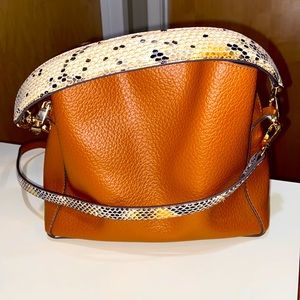 Sondra Roberts Squared snakeskin bag